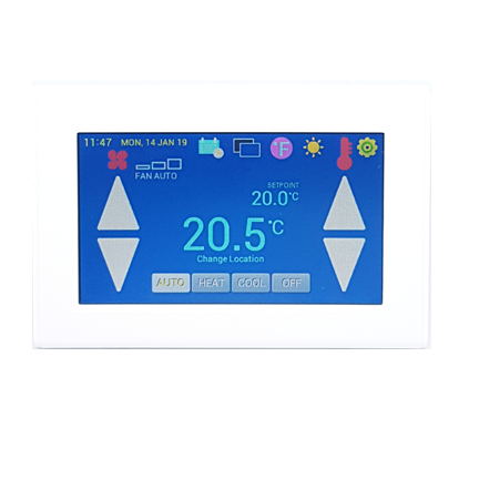 NFC-TS4311 Touchscreen Fan Coil Controller with Non-volatile Programmable Filter Service Timer